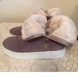 J/Slides Henley Sneaker Booties Taupe Size 6
